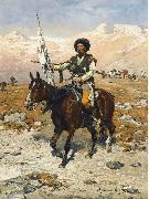 Alfred Wahlberg Szef kaukaski USA oil painting artist